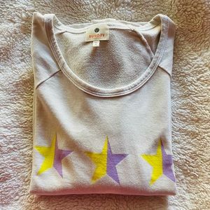 Sundry sweatshirt with purple and yellow stars